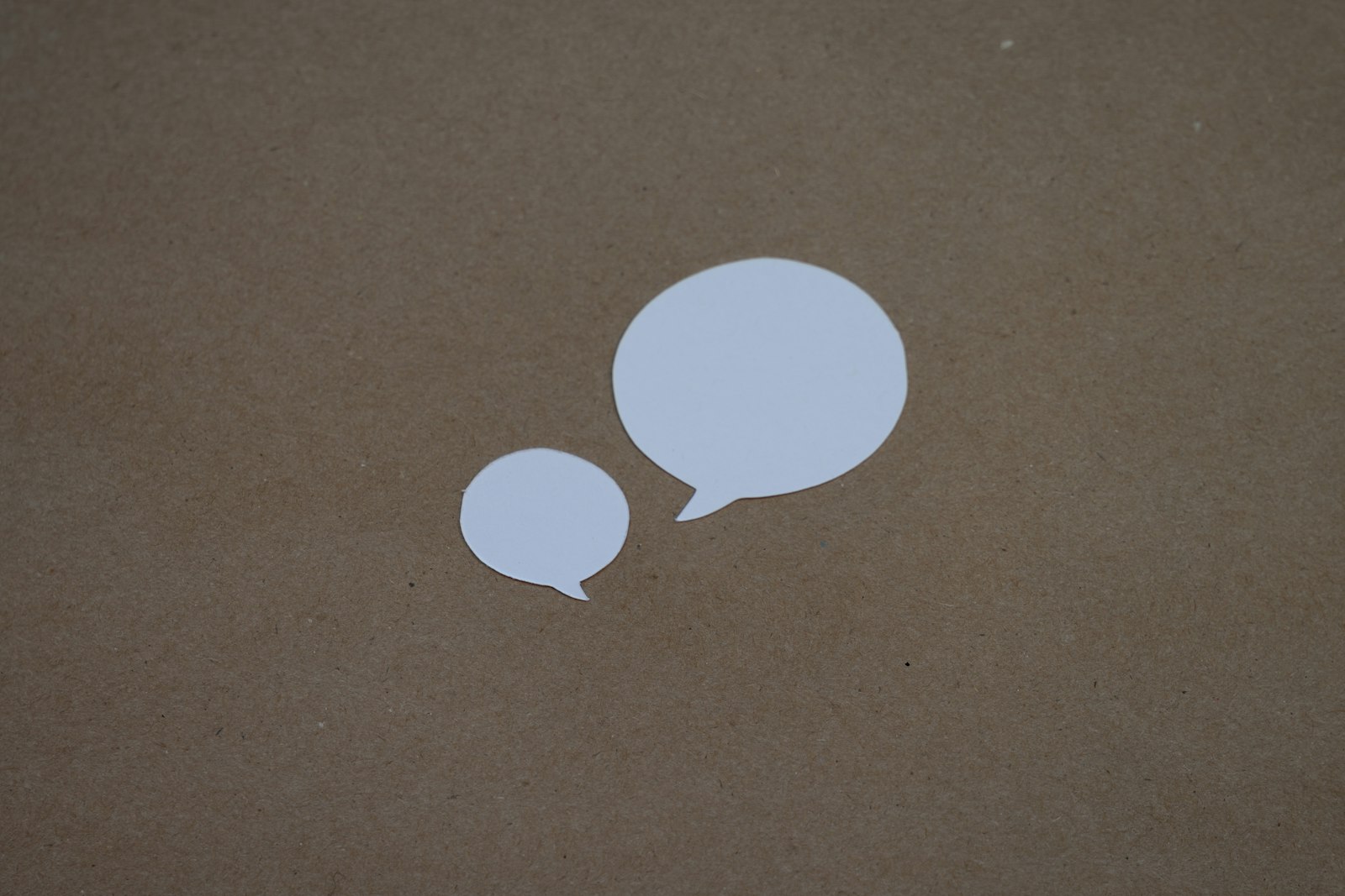Two speech bubbles