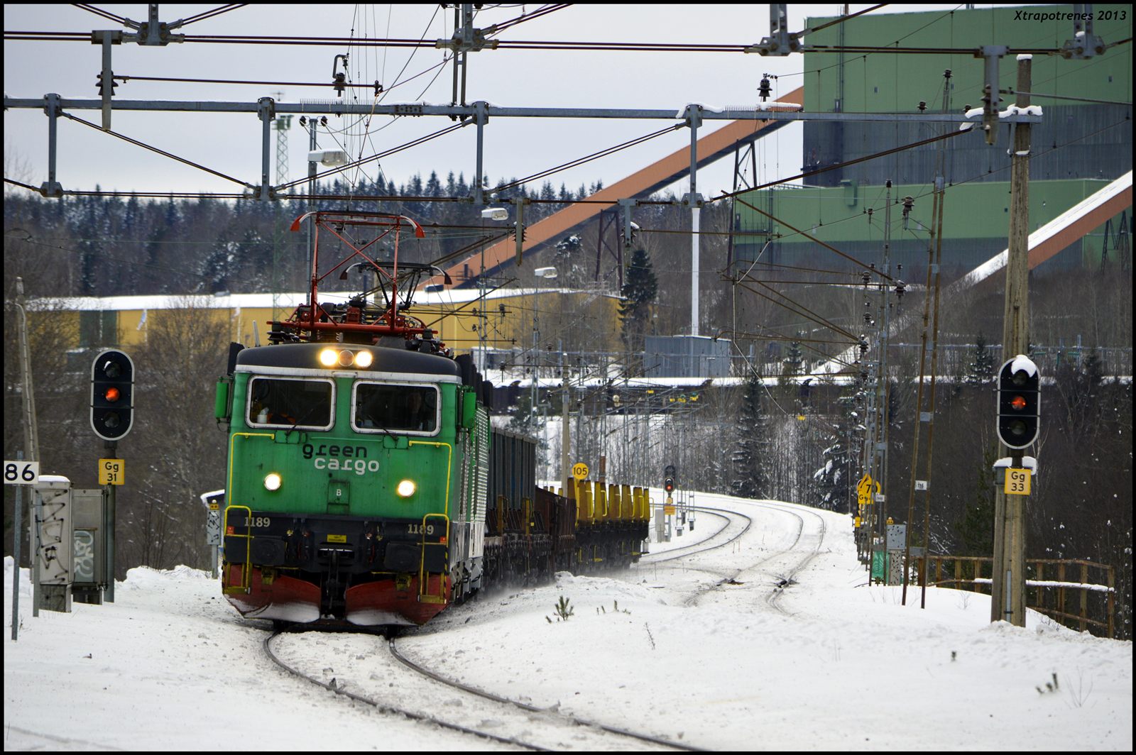 A Green Cargo train near Grängesberg, Sweden